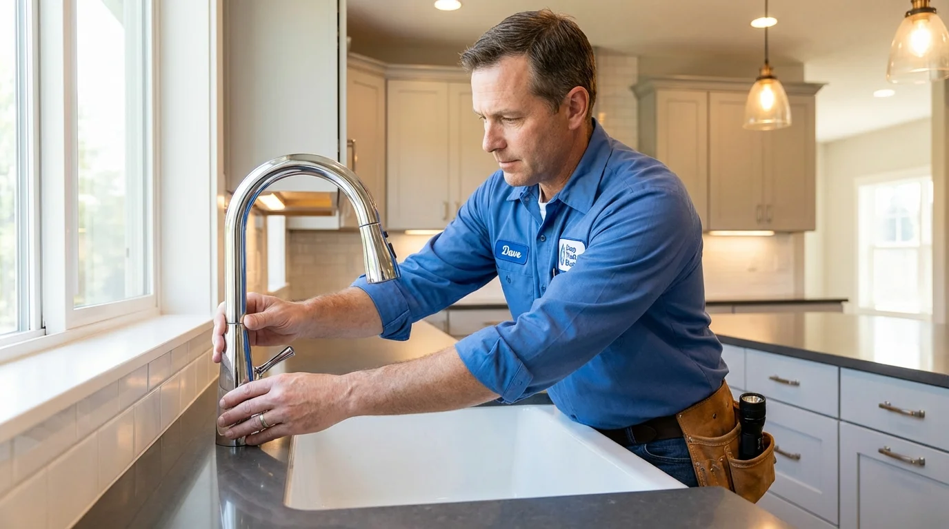Kitchen faucet installation by Johns Plumbing LLC in Ponte Vedra Beach