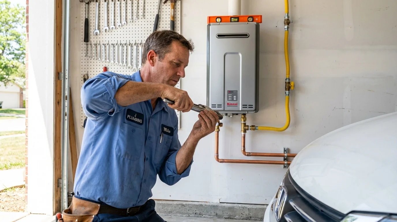 Tankless water heater installation by a Johns Plumbing LLC plumber in Ponte Vedra Beach